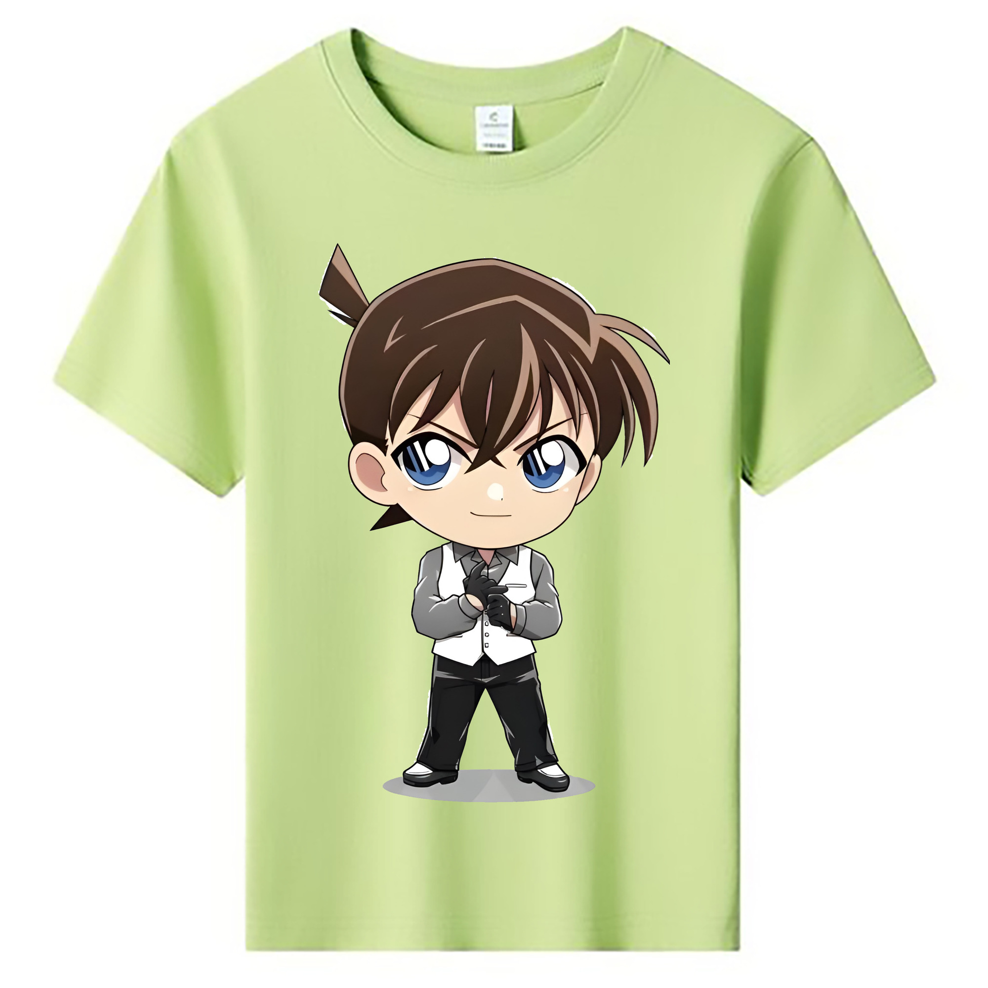 （画像用） 名探偵コナン 江戸川 コナン Detective Conan Conan Edogawa 綿100％キッズTシャツ（フロントプリント）